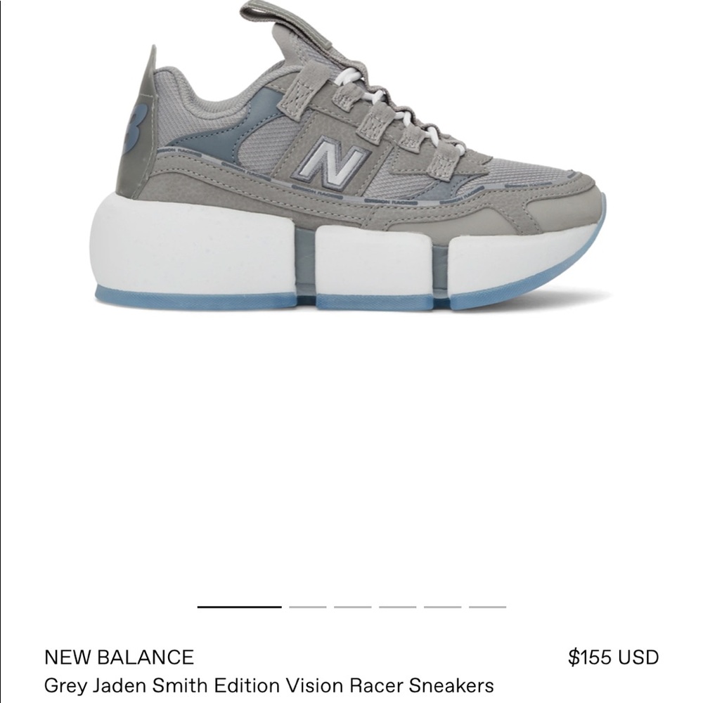 Grey New Balance Jaden Smith VISION RACER sz 8.5